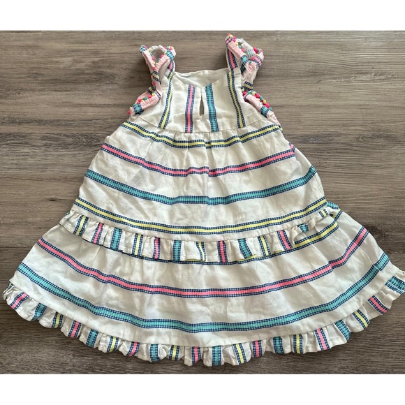 Like New! Cat & Jack Toddler Neon Striped Dress - Picture 2 of 4